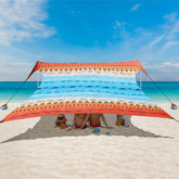 BEW Beach Tent sun-shade 10x10 setup for quick shade on sunny beach days.
