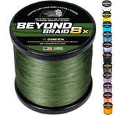 Beyond Braid Green 8X strand on reel delivering smoother casts and longer distance.