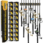 Side view of Beyond Fishing GripLock Vertical Rod Rack 2-pack