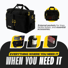 Interior layout with 15 pockets and labeling area