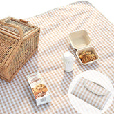 Beyond Thursday ESLA blanket folded in car trunk for easy on-the-go picnics