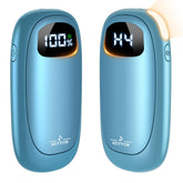 BEYYON B hand warmers with LED display showing battery and temperature for on-the-go planning