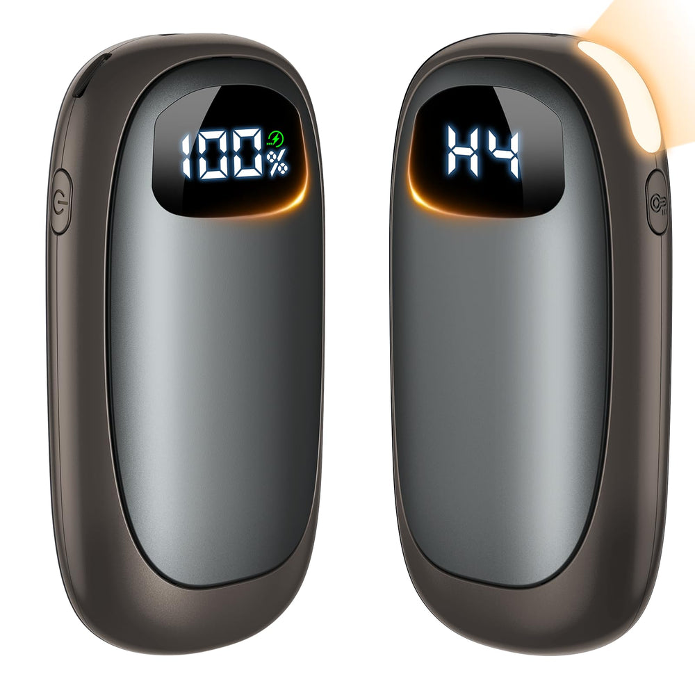 BEYYON B hand warmers with LED display showing battery and temperature for easy planning.
