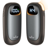 BEYYON B hand warmers with LED display showing battery and temperature for smart planning.