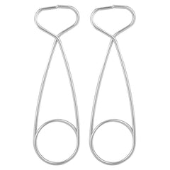 Bicaquu two-piece stainless steel fish mouth spreaders closed for storage
