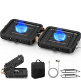 BietrunPro 2-burner stove folded compact for easy transport and storage
