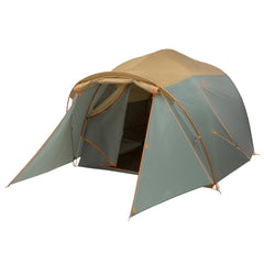 Big Agnes Bunk House front vestibule tent for gear storage.