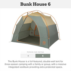 Big Agnes Bunk House wide interior space for family camping.