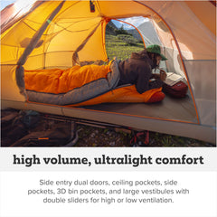 Big Agnes Copper Spur UL 2P pole detail features DAC Green Anodized poles.