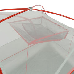 Close-up of the polyester mesh gear loft keeping items organized and breathable.