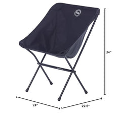 Big Agnes Mica Basin Camp Chair XL front view highlights compact, comfortable design