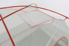Big Agnes mtnglo gear loft square shown with compact 14.75 by 14.75 inch footprint.