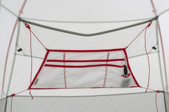 Big Agnes MTNGLO Gear Loft Wall in use keeps essentials within reach at night