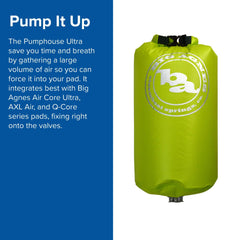 Big Agnes Pumphouse used as a stuff sack and dry bag for gear