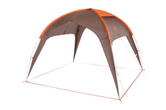 Big Agnes Sage Canyon Shelter Plus front view in Rooibos-Shale provides 100 sq ft of covered space