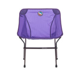 Big Agnes Skyline UL Chair in royal purple, closed, ultra-portable for backpacking.