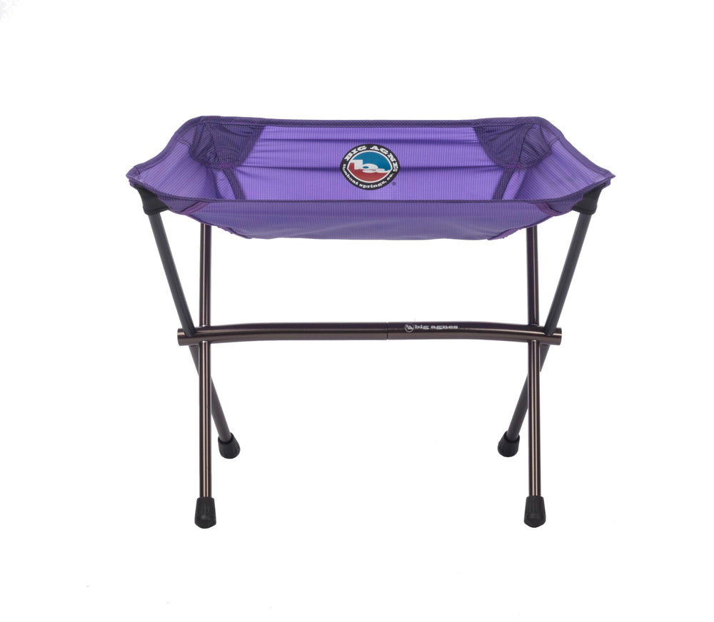 Big Agnes Skyline UL Stool assembled in royal purple for ultralight backcountry seating