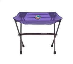 Big Agnes Skyline UL Stool assembled in royal purple for ultralight backcountry seating