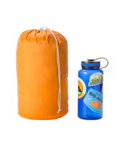 Big Agnes Stuff Sack Tangelo 10L front view shows compact gear storage.