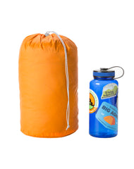 Big Agnes Stuff Sack Tangelo 10L front view shows compact gear storage.