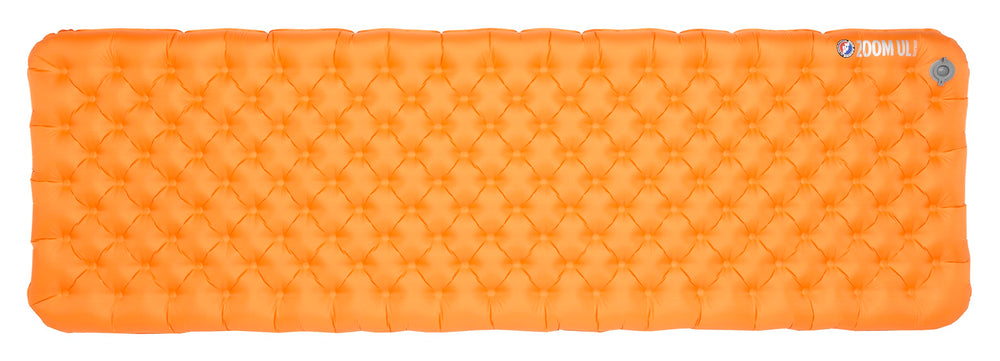 Big Agnes Zoom UL insulated sleeping pad Amber Glow for ultralight backpacking comfort.