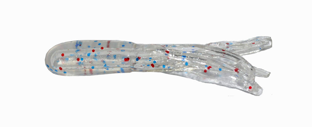 Big Bite Baits Crappie Tube Firecracker 1.5-inch lure ideal for crappie jigging and night fishing