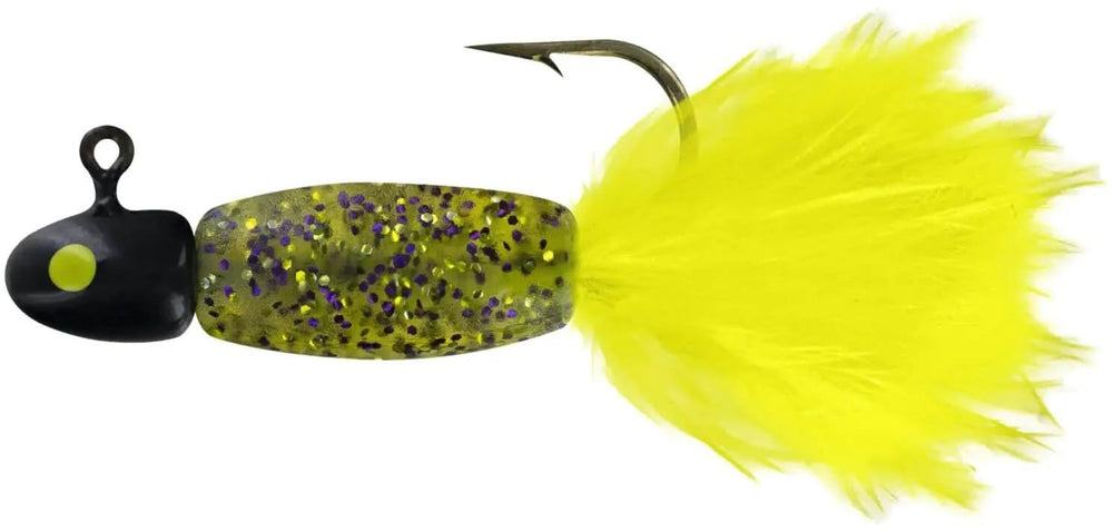 Big Bite Baits Lindner Panfish Special chartreuse 1.5-inch jig for ready-to-use panfish fishing