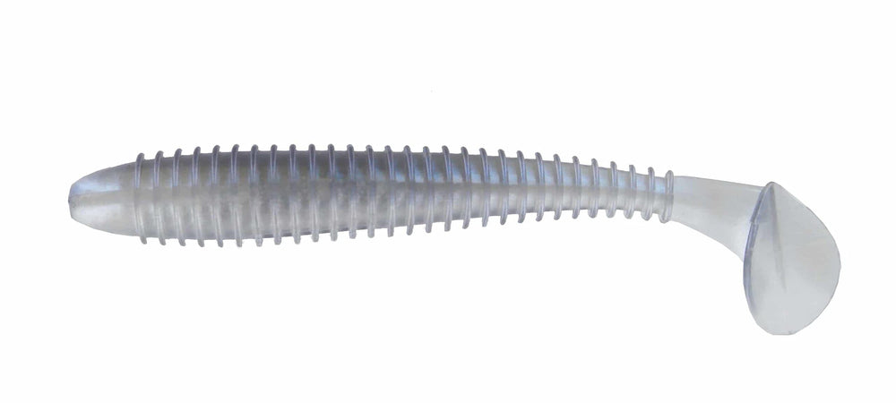 Big Bite Baits PRO Swimmer Albino Shad 4.8-inch lure for lifelike bass action.