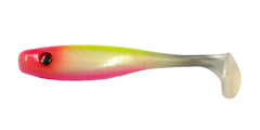Big Bite Baits Suicide Shad pink lemonade tail detail for lifelike action at various retrieve speeds