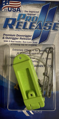 Big C Tackle Pro Release II chartreuse downrigger clip for visibility and reliable releases