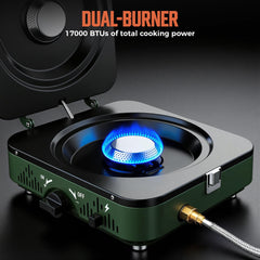 BIG HORN OUTDOORS piezo ignition demonstrates quick, one-button lighting with safety focus