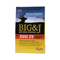 Big & J Deer-Dig-It mineral powder attracts deer and supports pattern scouting