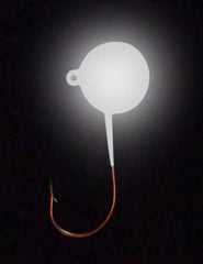 Glow-paint pout-pounder jig aids ice fishing and night fishing success