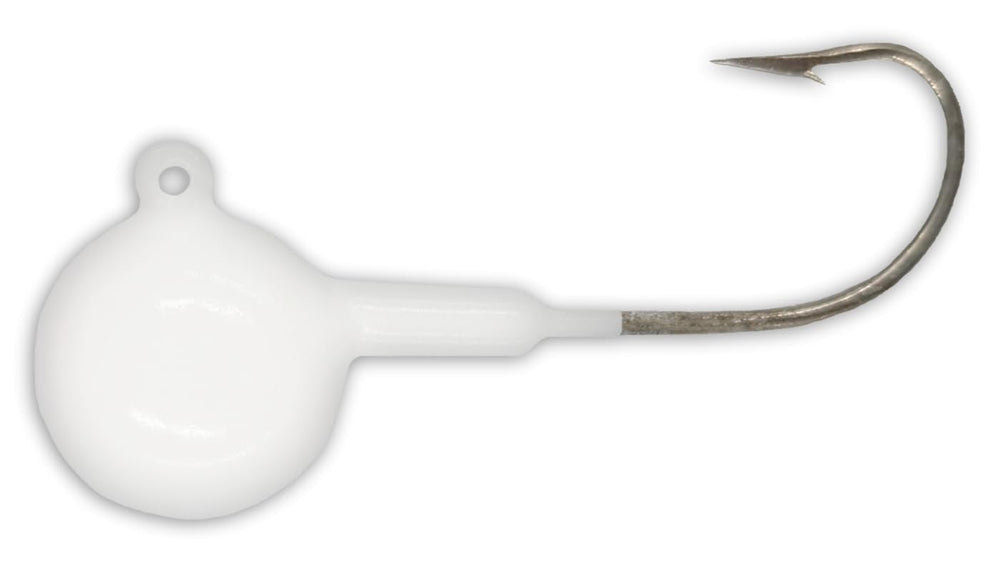 Big Nasty Tackle Super Glow Jaw Breaker Jig blue glow close up for deep water fishing