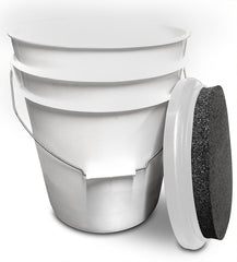 Big Padder lid with white frame and pad for workbench comfort.