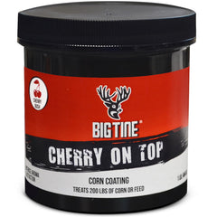 Big Tine Cherry On Top deer corn coating jar for deer feed aroma.