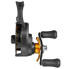 Bigchub inline ice fishing reel gear 2.8:1 enables easy retrieval on ice.