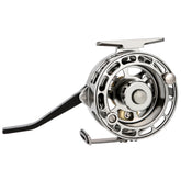 Front view of Bigchub semi-automatic fly fishing reel in CNC aluminum