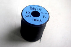 BigFly fly-tying thread in black for durable wraps and secure ties.
