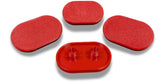 Bigfoot Sliding Feet red on Yeti Tundra installed for smooth deck slides on boats.