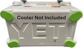 Bigfoot Sliding Feet on Yeti Tundra at boat deck for easy glide.