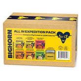 BIGHORN Mountain Food All In Expedition Pack pouches ready for backpacking meals