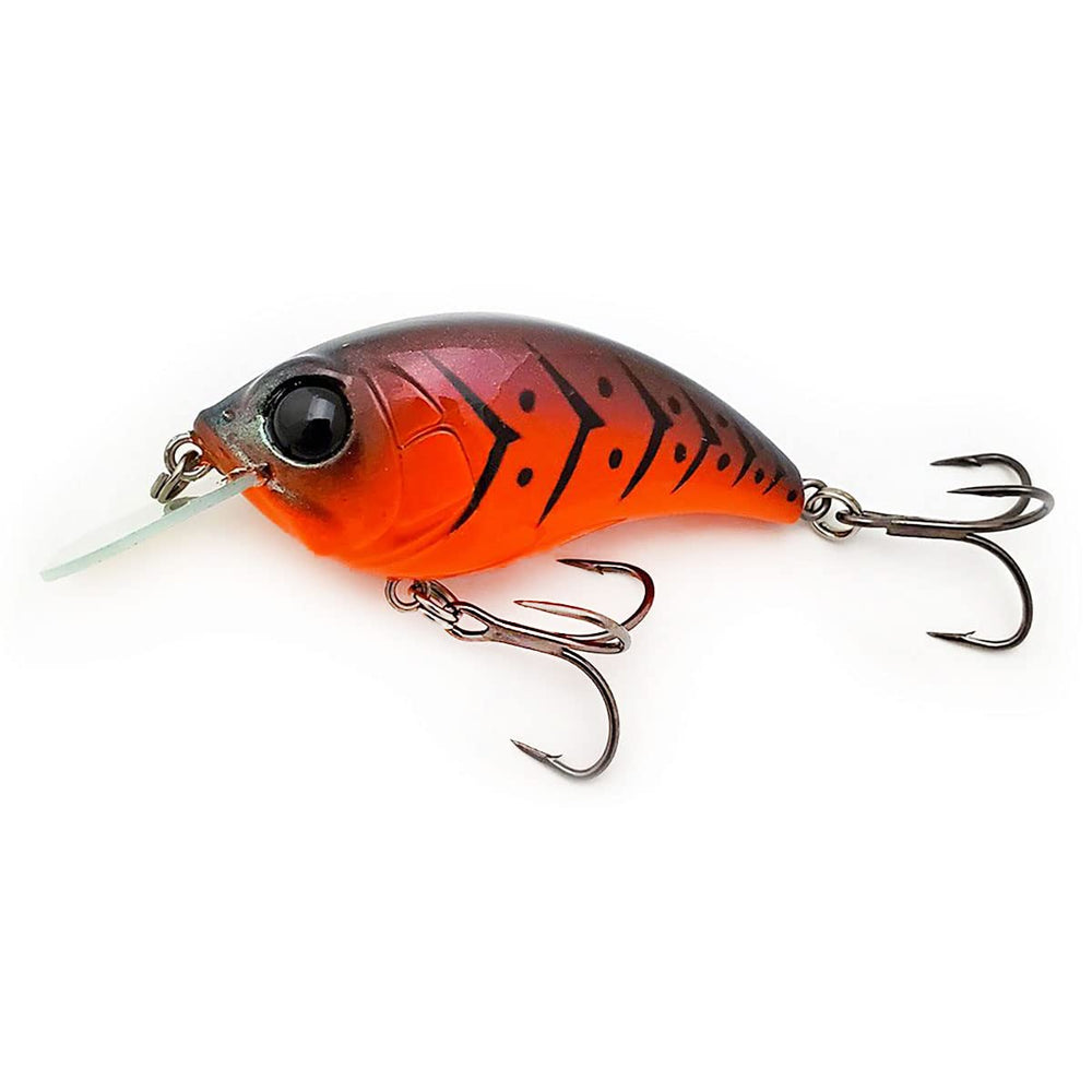 Bill Lewis SB-57 Squarebill lure in Strawberry Craw triggers shallow-water bites.