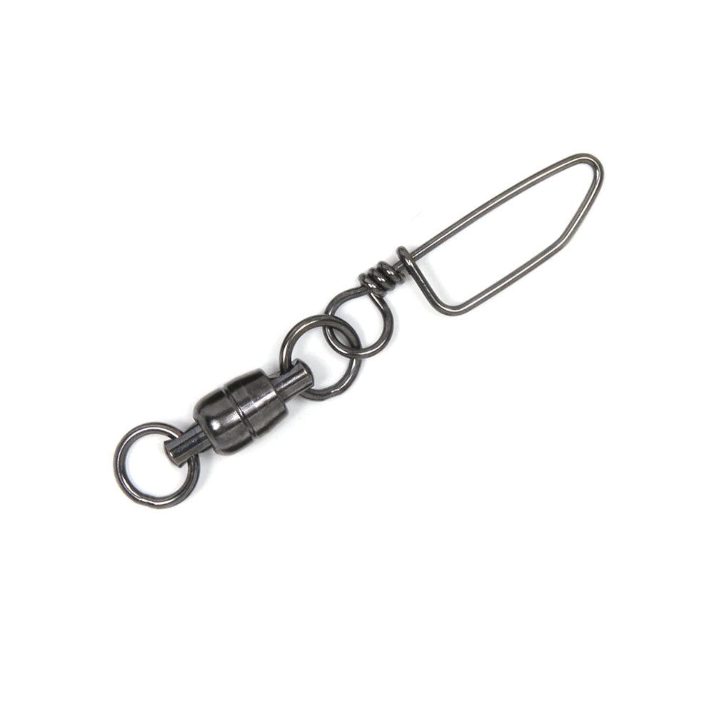 Billfisher BBSS6-3PK snap swivels in black with a 2-ring design for reliable rigging.