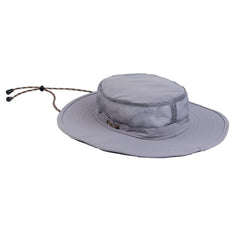 Bimini Bay Boca Grande hat side view with adjustable chin strap for secure fit.