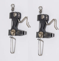 Close-up of DOWNRIGGER Release Clips showing adjustable tension for outriggers