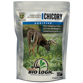 BioLogic Chicory Food Plot Additive bag shown for enhanced forage quality.