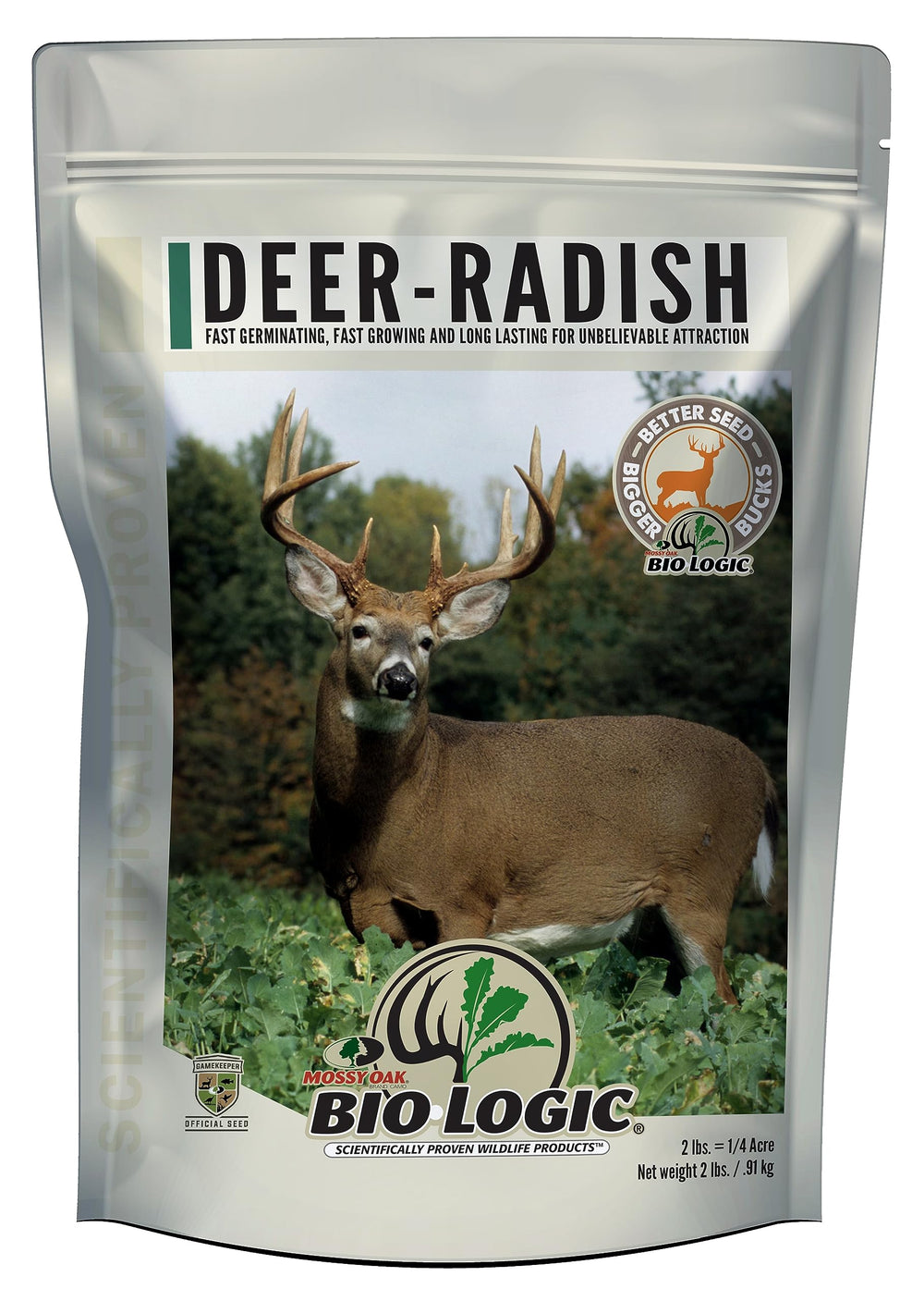 Biologic Deer-Radish seed bag ready for planting to attract wildlife.