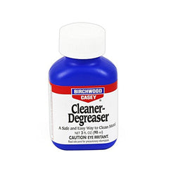 Birchwood Casey Cleaner-Degreaser bottle (3 oz / 90 ml) for gun cleaning and maintenance.
