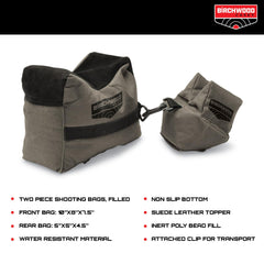 Front bag dimensions 10x8x7.5 inches and rear bag 5x5x4.5 inches